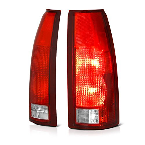 VIPMOTOZ For 1988-1999 Chevy GMC C K 1500 2500 3500 Pickup Suburban Tail Lights - Factory Style - Rosso Red Housing Driver and Passenger Side VIPMOTOZ For 1988-1999 Chevy GMC C K 1500 2500 3500 Pickup Suburban Tail Lights - Factory Style - Rosso Red Housing Driver and Passenger Side