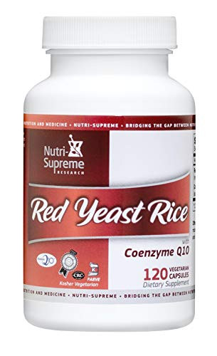 Nutri-Supreme Research Red Yeast Rice 600 mg with Coenzyme Q-10 - 120 Vegicaps