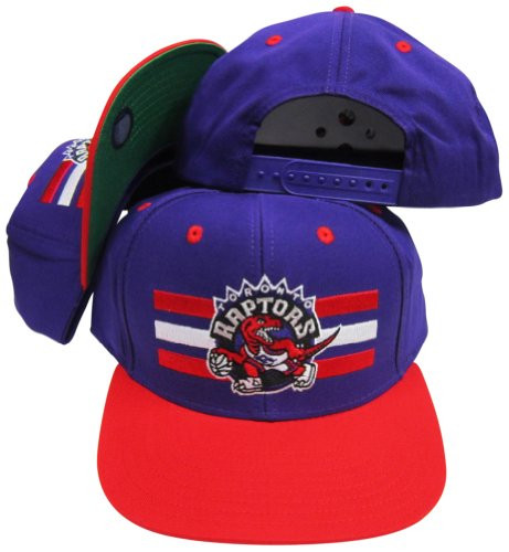 Toronoto Raptors Purple Red Two Tone Snapback Adjustable Plastic Snap Back Hat Cap