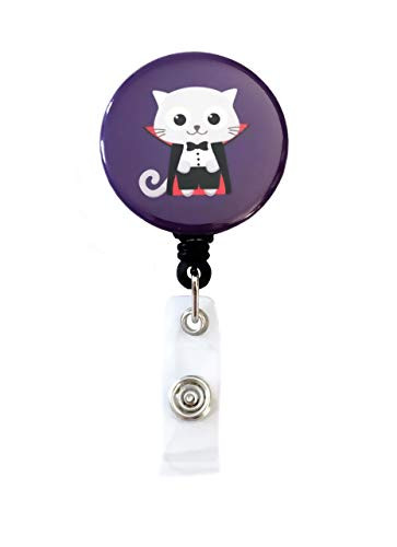 Halloween Cats Retractable Badge Reel ID Badge Holder (Vampire)