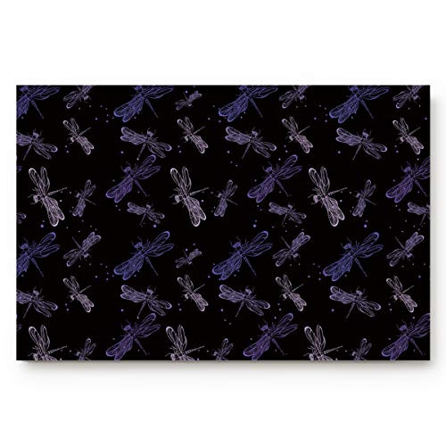 Doormats Entrance Rugs Purple Dragonfly Entryway Door Mats Black Floor Mats Apartment Office Front Door 20 x 31.5 inches Doormats Entrance Rugs Purple Dragonfly Entryway Door Mats Black Floor Mats Apartment Office Front Door 20 x 31.5 inches
