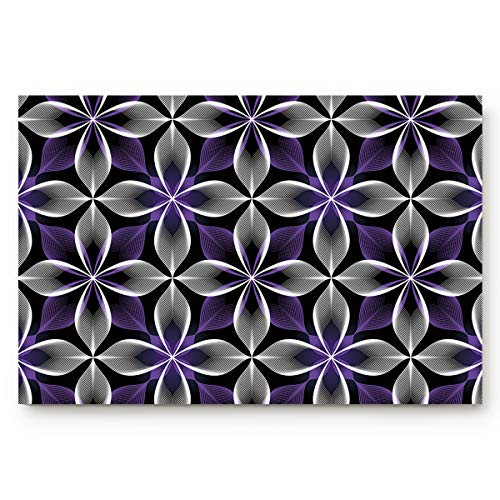 Doormats Entrance Rugs Floral Abstract Pattern Entryway Door Mats Purple White Floor Mats Apartment Office Front Door 20 x 31.5 inches Doormats Entrance Rugs Floral Abstract Pattern Entryway Door Mats Purple White Floor Mats Apartment Office Front Door 20 x 31.5 inches