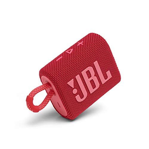 JBL Go 3  Portable Speaker with Bluetooth  Built-in Battery  Waterproof and Dustproof Feature - Red  JBLGO3REDAM