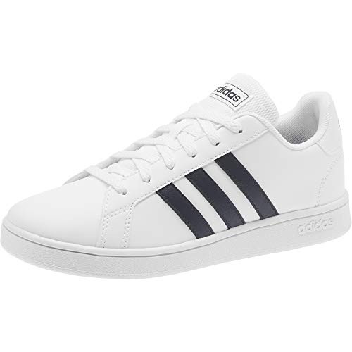 adidas Unisex-Child Grand Court Sneaker  White Black White  4