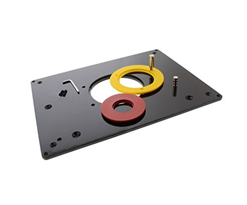 DCT Universal Router Table Saw Insert Base Plate Kit  3-7 8  2-5 8  1-1 4 Inches  Cutter  and  Porter-Cable Template Guide