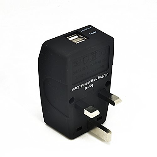 Ceptics GP4-7 2 USB UK Travel Adapter 4 in 1 Power Plug (Type G) - Universal Socket