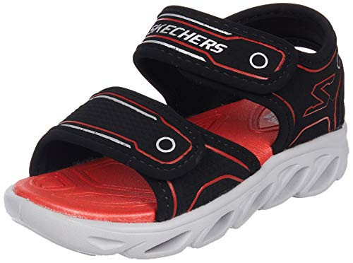 Skechers baby boys Hypno-splash Sandal  Black Red  11 Little Kid US