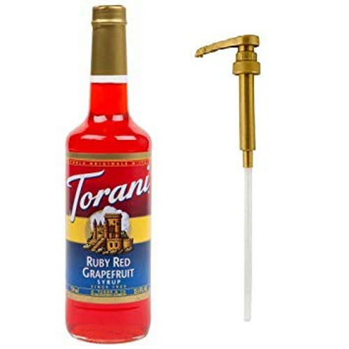 Torani Ruby Red Grapefruit Syrup and Syrup Pump Torani Ruby Red Grapefruit Syrup and Syrup Pump