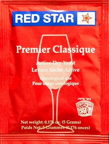 Red Star Premier Classique Wine Yeast  5 gram - 100-Pack