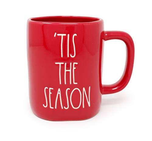 Rae Dunn TIS THE SEASON Coffee Mug - allside red - gift - ceramic