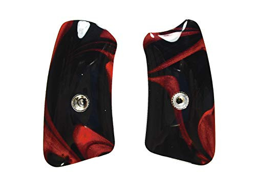 Black  and  Red Pearl Ruger SP101 Grips