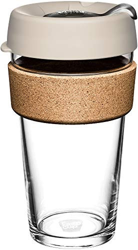 KeepCup Brew Cork  Reusable Glass Cup  Large 16oz  454mls  Filter