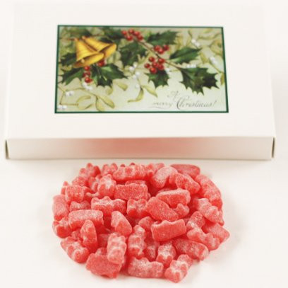 Scott's Cakes Unbearabley HOT Cinnamon Bears in a 1 Pound Mistletoe Box