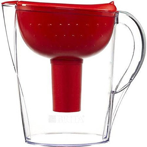 Brita Pacifica 10 Cup Water Filter Pitcher  Red