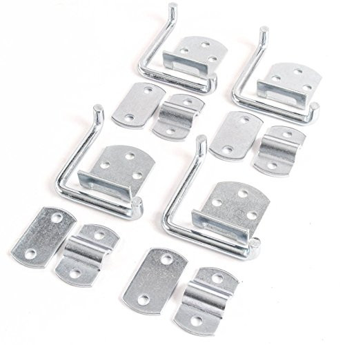 Red Hound Auto Qty 4 Stake Body Rack Straight Mount Bent Bracket Gate Corner Latch Set Security Set Utility Trailer Wood