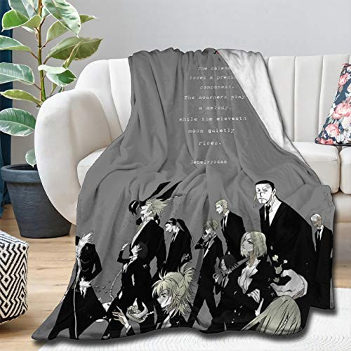 H-unter X H-unter Anime Manga Phantom Troupe HxH Anime MangaSofa Throw Blanket Flannel Super Soft Fleece Bedspread Home Decor All Season For Bed Couch Living Room Medium 60 x 50 Inch?Travel?TEENS