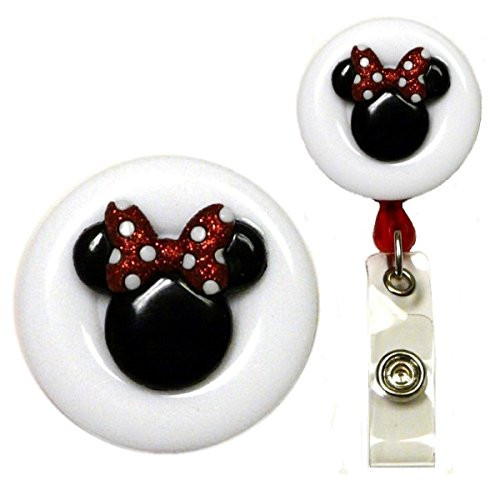 Mouse Ears Real Charming Decorative ID Badge Holder (Minnie Swivel Alligator)