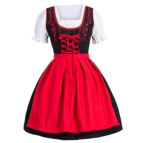 Women Oktoberfest Costume Girl Bavarian German Dirndl Maiden Dress Carnival Halloween Cosplay Party Waitress Clothes XXXXL Red Women Oktoberfest Costume Girl Bavarian German Dirndl Maiden Dress Carnival Halloween Cosplay Party Waitress Clothes XXXXL Red