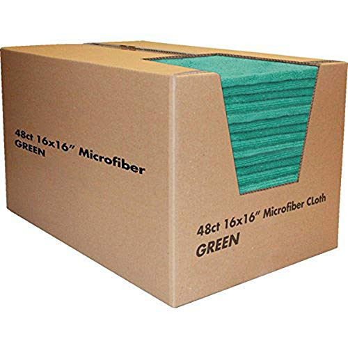 Zwipes Professional H1-745 Premium Microfiber Cleaning Cloth Towel Case 16x16 inch 48-Pack Green Zwipes Professional H1-745 Premium Microfiber Cleaning Cloth Towel Case 16x16 inch 48-Pack Green