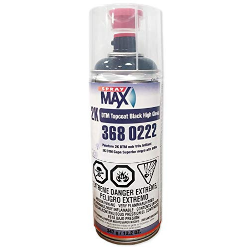 SprayMax 3680222  DTM Topcoat Black High Gloss