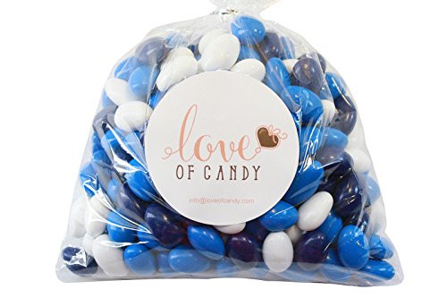 Love of Candy Bulk Candy - Royal Blue  Navy Blue  and  White Chocolate Almonds - 1lb Bag
