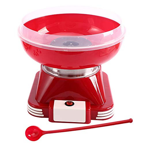 Cotton Candy Machine Red Cotton Candy Maker for Kids Mini Electric Hard Candy Sugar Free Candy Sugar Floss Maker with Sugar Scoop for Kids Parties Holidays