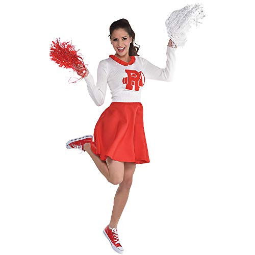 amscan Grease Rydell Cheerleader Dress ?Women Standard Size  Red
