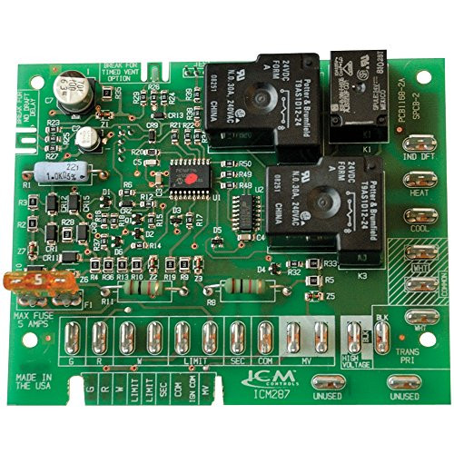 ICM Controls ICM287 Furnace Control Replacement for Goodman B18099-04 Control Boards  Multicolor