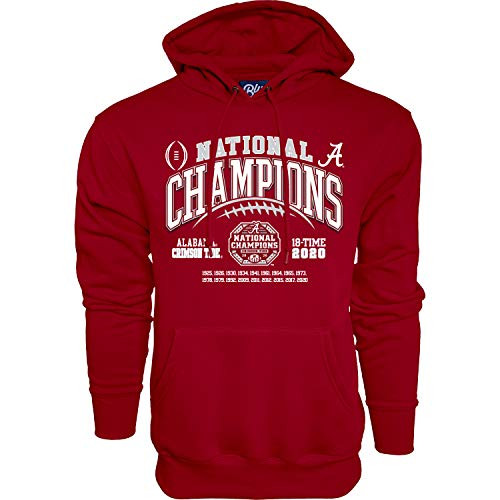 The Blue Brand NCAA Alabama Crimson Tide Mens Alabama Crimson Tide National Champs Hoodie 2020-2021 Laces Alabama Crimson Tide Cardinal X-Large MHS-GILTCFP20NC-ALA-TC The Blue Brand NCAA Alabama Crimson Tide Mens Alabama Crimson Tide National Champs Hoodie 2020-2021 Laces Alabama Crimson Tide Cardinal X-Large MHS-GILTCFP20NC-ALA-TC