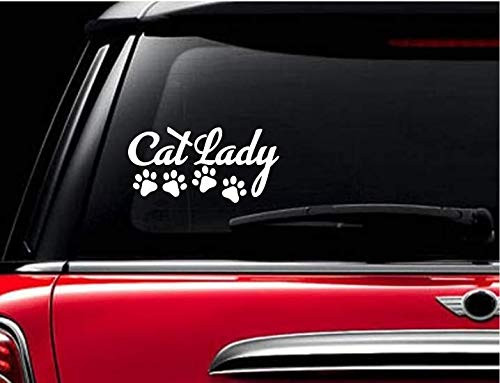 StickerLoaf Brand CAT LADY Pet Decal Car Truck Auto WINDOW Sticker Bumper Decal ANY COLOR love cats kitten Animal Rescue pets paw paws StickerLoaf Brand CAT LADY Pet Decal Car Truck Auto WINDOW Sticker Bumper Decal ANY COLOR love cats kitten Animal Rescue pets paw paws