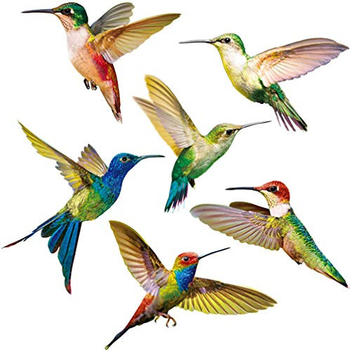 WINOMO 6 Pcs Hummingbird Window Clings Anti- Collision Bird Static Window Decals Alert Bird Strikes Window Glass Door Film WINOMO 6 Pcs Hummingbird Window Clings Anti- Collision Bird Static Window Decals Alert Bird Strikes Window Glass Door Film