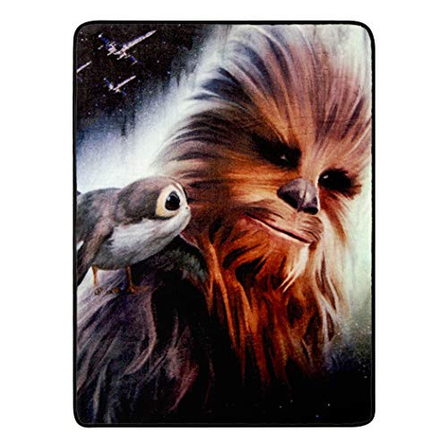 Disney's Star Wars: The Last Jedi, "Chewie's Back" Micro Raschel Throw Blanket, 46" x 60", Multi Color Disney's Star Wars: The Last Jedi, "Chewie's Back" Micro Raschel Throw Blanket, 46" x 60", Multi Color