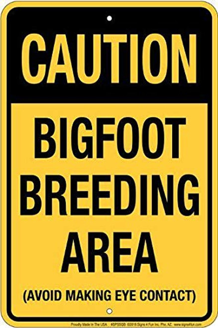 HomDeo Bigfoot Breeding Room Man Cave Metal Signs 8" X 12" Bar Pub Wall Decor Art Plaques Poster Tin Sign Farm