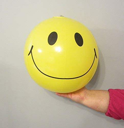 1 New Large 15" Smile FACE Inflatable Beach Ball Pool BEACHBALLS Party Favors, Accessories, Indoor Outdoor
