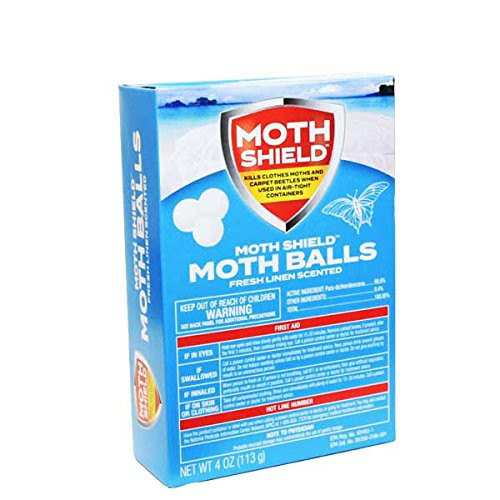 Moth Shield Moth Balls 4oz Pack -4, Fresh Linen-