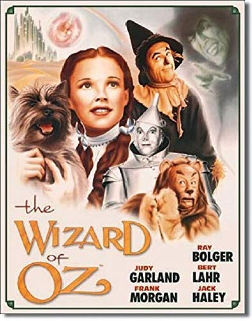 NINGFEI Wizard of Oz Illustrated Poster Classic Dorthy Movie Wall Decor Metal Tin Sign 8x12in Decorative Sign