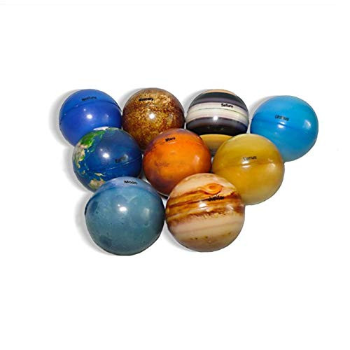 9PCS Solar System Stress Ball for Kids and Adult, Anti Stress Solar System Planet Balls Stress Relief Balls Educational Toys for Kids and Adults