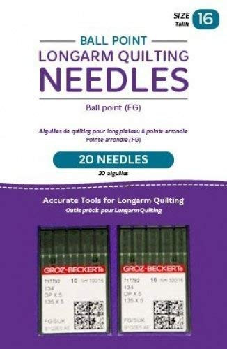 Handi Quilter Longarm Quilting Needles - Ball Point -FG- Size 16 -Pack of 20-