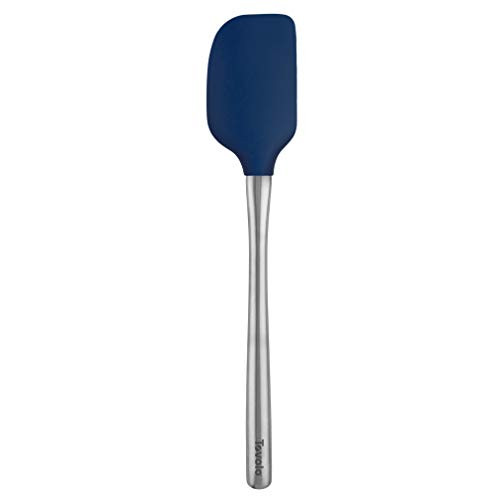 Tovolo Flex-Core Stainless Steel Handled Spatula Heat-Resistant  and  BPA-Free Silicone Turner Head, Cast Iron  and  Non-Stick Cookware, Dishwasher-Safe, Deep Indigo