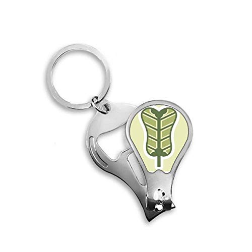 Palmleaf Fan China Pattern Fingernail Clipper Cutter Opener Key Chain Scissor
