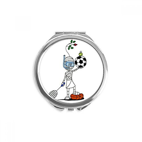Sports Mummy Horus Soccor Balls Hand Compact Mirror Round Portable Pocket Glass