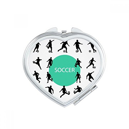 Football soccer Sports Outlines Heart Mirror Travel Magnification Portable Handheld Pocket Makeup Football soccer Sports Outlines Heart Mirror Travel Magnification Portable Handheld Pocket Makeup