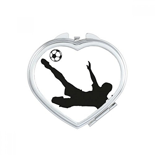 Soccer Football Outline Sports Heart Mirror Travel Magnification Portable Handheld Pocket Makeup Soccer Football Outline Sports Heart Mirror Travel Magnification Portable Handheld Pocket Makeup