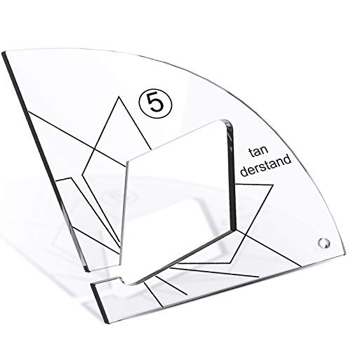 Quilting Template for Machine Quilting Stipple Quilting Ruler Template 3 mm Thick Transparent Acrylic Template for Free-Motion Quilting on Domestic Machine -Fan Diamond- Quilting Template for Machine Quilting Stipple Quilting Ruler Template 3 mm Thick Transparent Acrylic Template for Free-Motion Quilting on Domestic Machine -Fan Diamond-