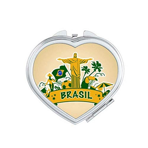 Soccer Mount Corcovado Parrot Brazil Mirror Travel Magnification Portable Handheld Pocket Makeup Soccer Mount Corcovado Parrot Brazil Mirror Travel Magnification Portable Handheld Pocket Makeup