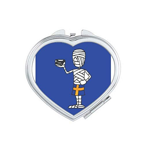 Swedish Football Player Cartoon Mummy Mirror Travel Magnification Portable Handheld Pocket Makeup