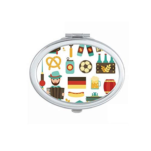 Soccer Beer Sausage Brazil Cultural Mirror Portable Fold Hand Makeup Double Side Glasses Soccer Beer Sausage Brazil Cultural Mirror Portable Fold Hand Makeup Double Side Glasses