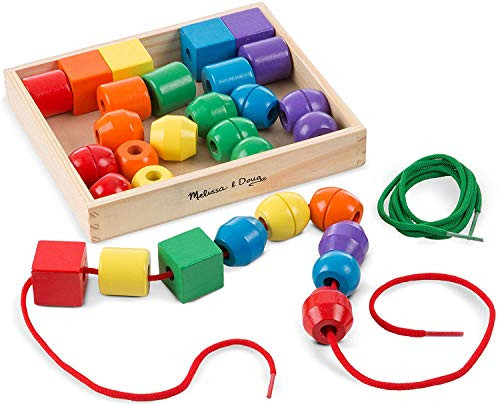 Melissa and Doug Primary Lacing Beads - Educational Toy With 8 Wooden Beads and 2 Laces Melissa and Doug Primary Lacing Beads - Educational Toy With 8 Wooden Beads and 2 Laces
