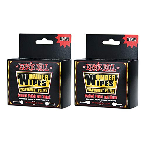 Ernie Ball Wonder Wipes Instrument Polish 12 pack Bundle