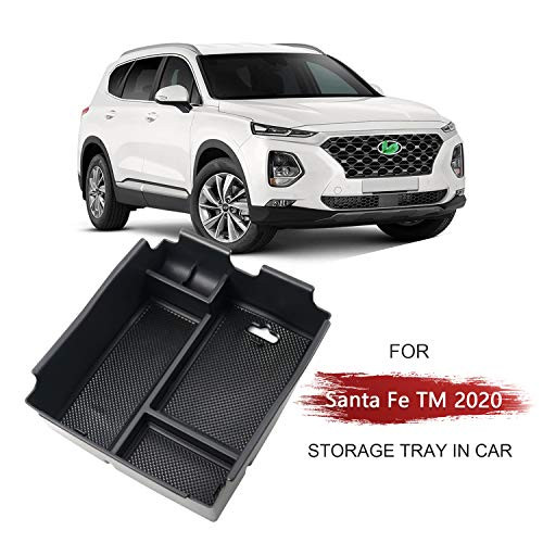 LFOTPP Custom Fits 2020 Hyundai Santa Fe TM Armrest Center Console Organizer Tray Accessories with Coin and Sunglasses Holder,Secondary Storage Box LFOTPP Custom Fits 2020 Hyundai Santa Fe TM Armrest Center Console Organizer Tray Accessories with Coin and Sunglasses Holder,Secondary Storage Box